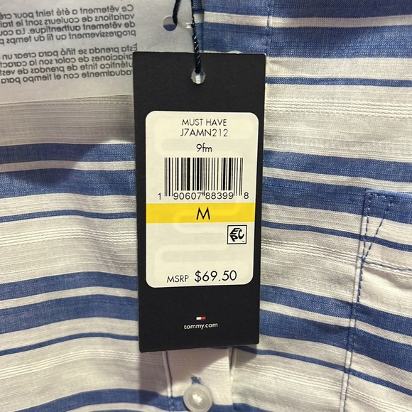 NWT Tommy Hilfiger Collared Striped Tunic Blouse - Picture 9 of 9